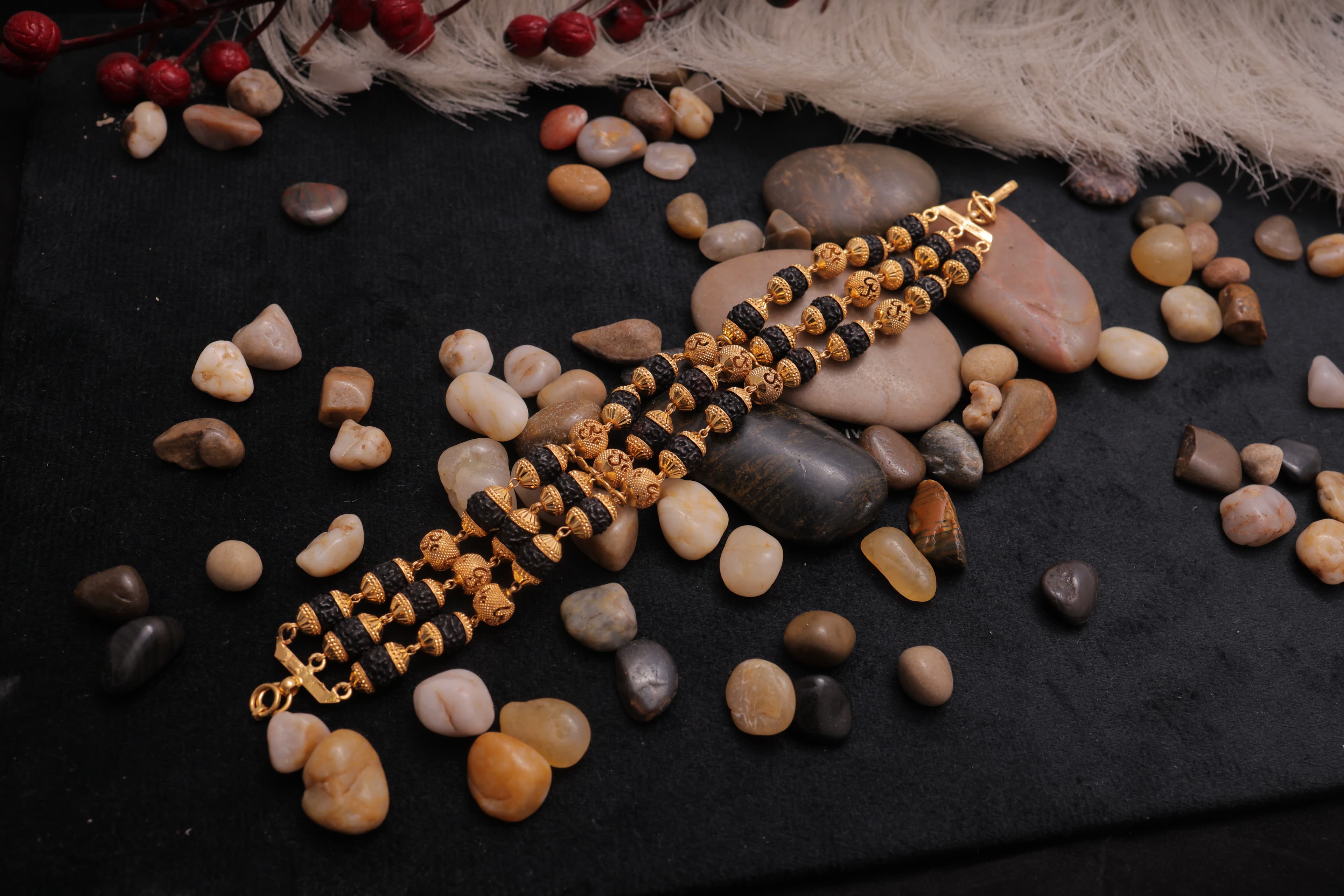 Men's Gold Luckies and Bracelets